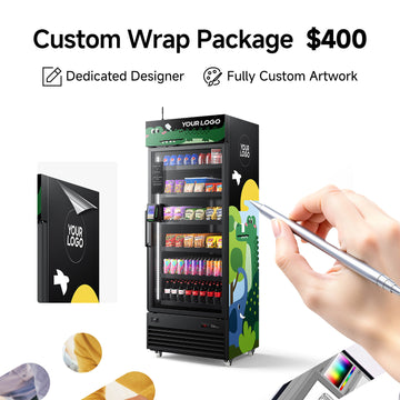 Custom Wrap Package（$400）Fully custom wrap design with a dedicated designer, original artwork, and a one-of-a-kind branded machine look.Have custom design requests after ordering? Send them to info@hahavendingstore.com.